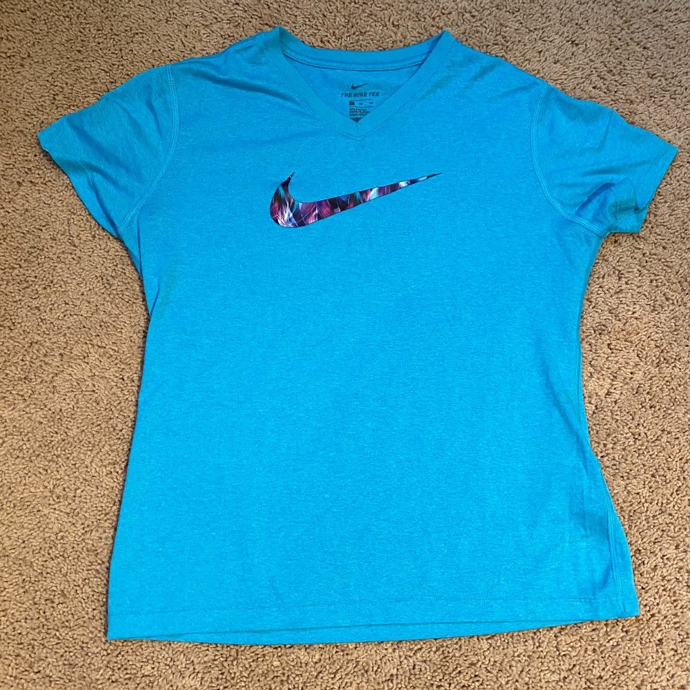 Girls Electric Blue Nike Active Top (L)